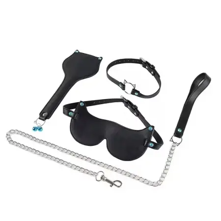 Three-Piece Bondage Kit for Couples Includes Hand Cuffs Sex Collar Spanking Paddle-Fun and Sexy Role Play Sex Toys