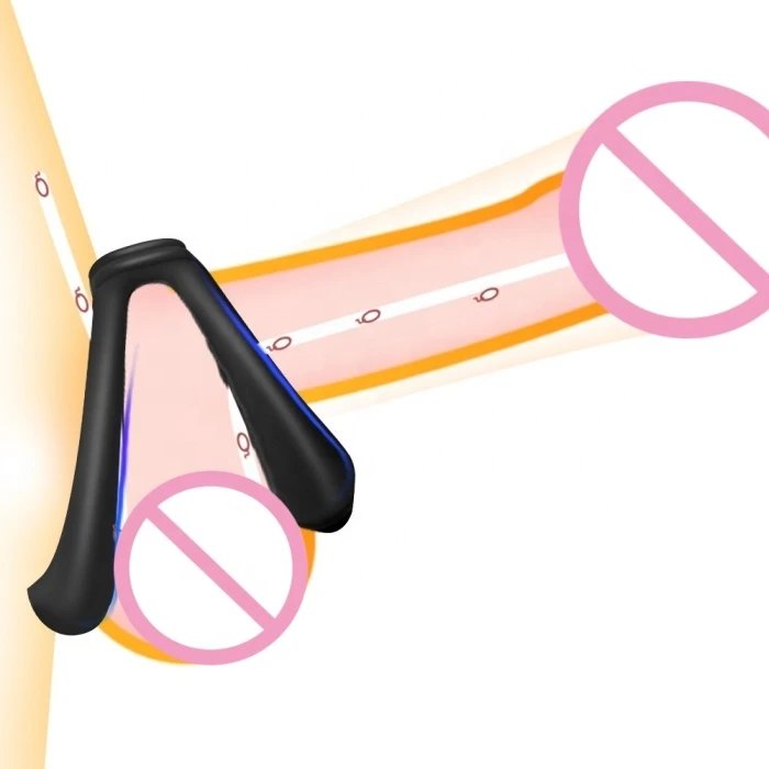 Men's Double Cock Ring Delay Ejaculation Penis Sex Toys