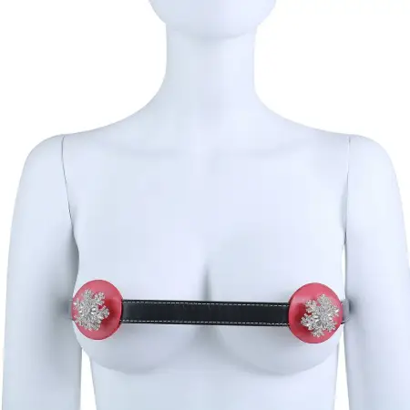 Valentine's Day Set Adjustable Leather Breast Bondage SM Sex Toys Leather Tight Bra Pain Stimulation Device for Couples Flirting