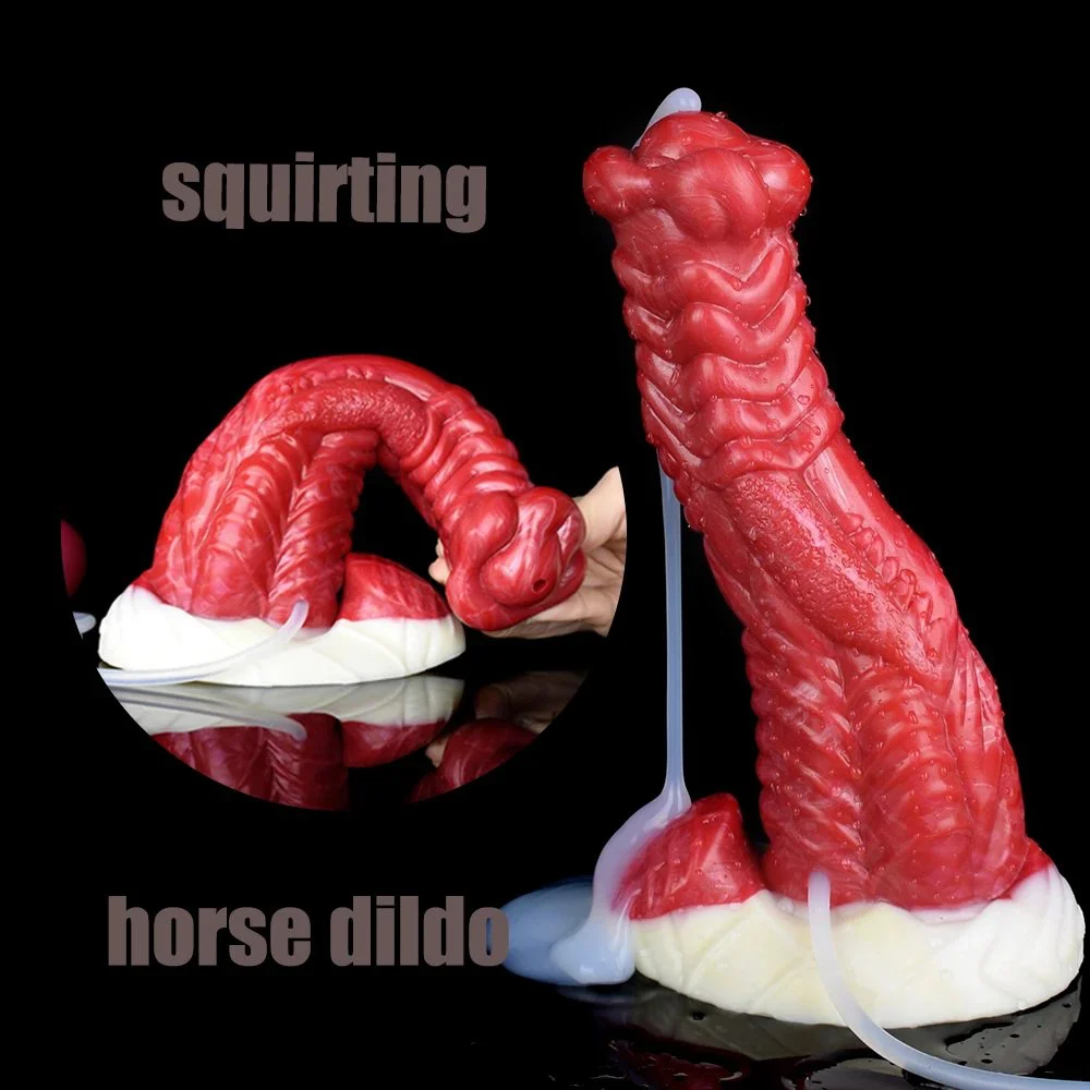 Silicone Realistic Horse Cock Ejaculation Dildo Large Horse Squirting Dildo Other Massage Products Toys Sex Adult for Female