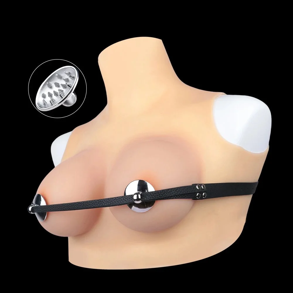 Wearable Metal Nipple Stainless Steel Nipple Clamp with Breast Stimulator Pressure Breast Clips for Female