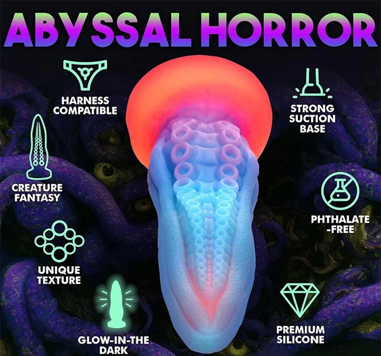 Luminous Silicone Octopus Dildo Super Large Anal Plug for Women Masturbation