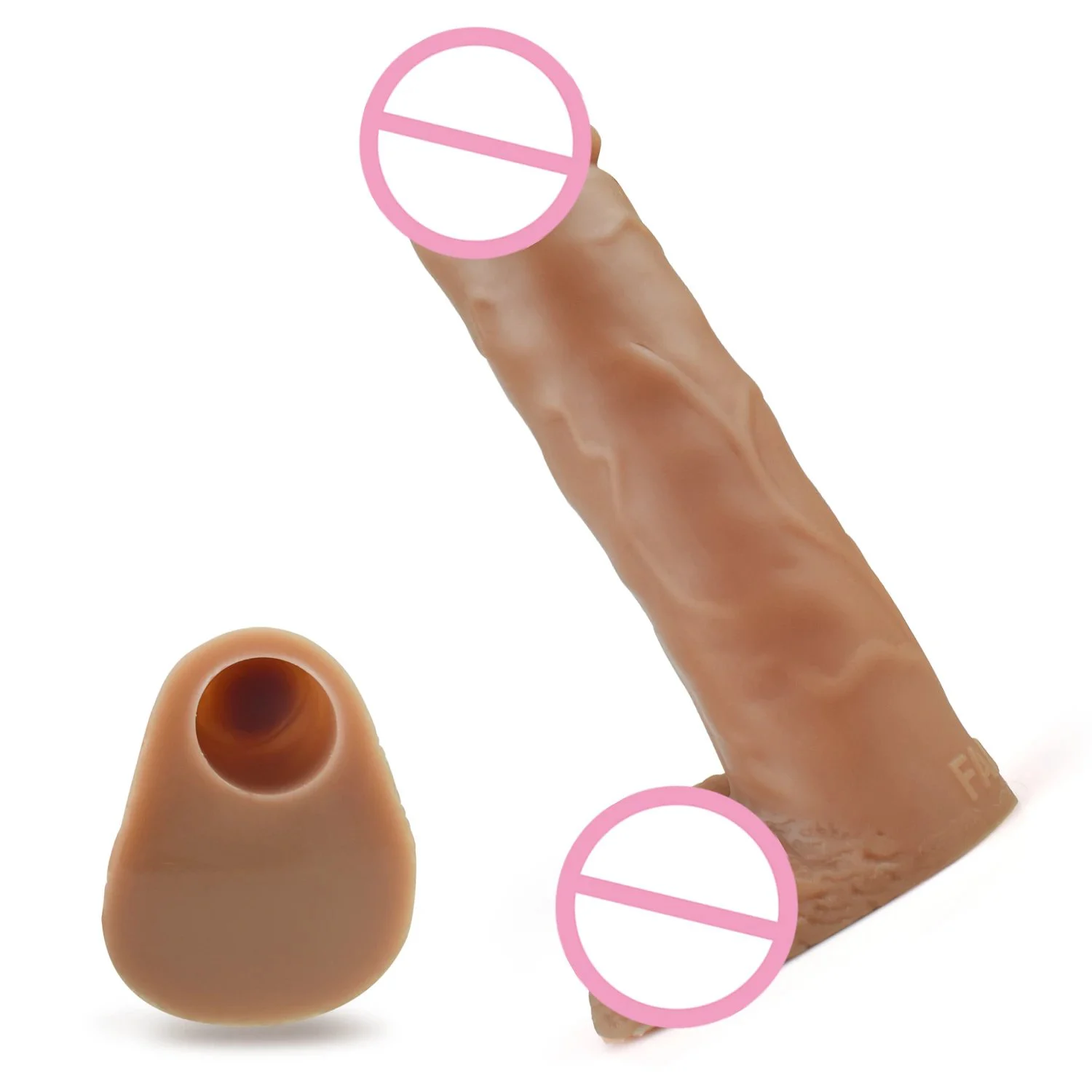 Lesbian Sex Toy Realistic Dildo Wearable Hollow Penis Sleeve Extender Strap on Dildo Pants Lesbian Dildo