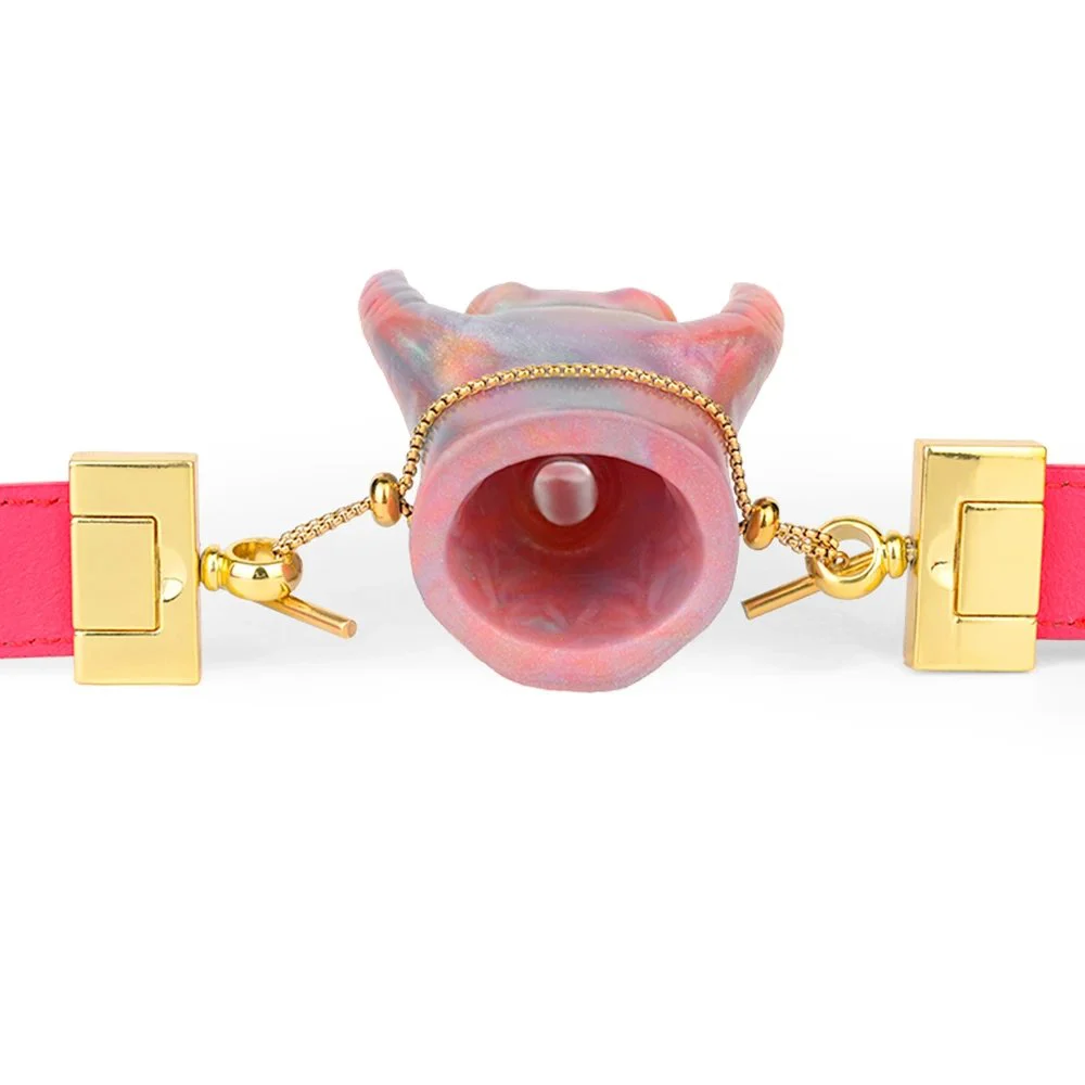 Uniquely Designed Bondage-shaped Gag, Neon-colored Premium Adult Sex Toy, Silicone Safety Gag for Restraining the Mouth