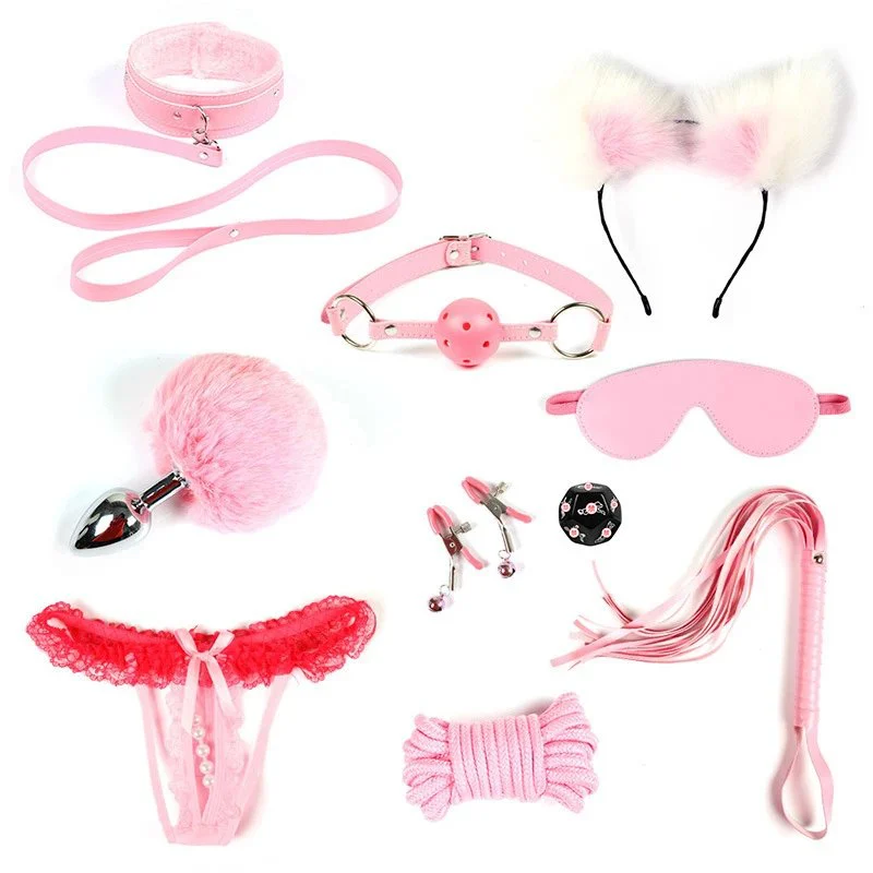 10 piece bundle restraint sex toy women's sex toy bunny set thong
