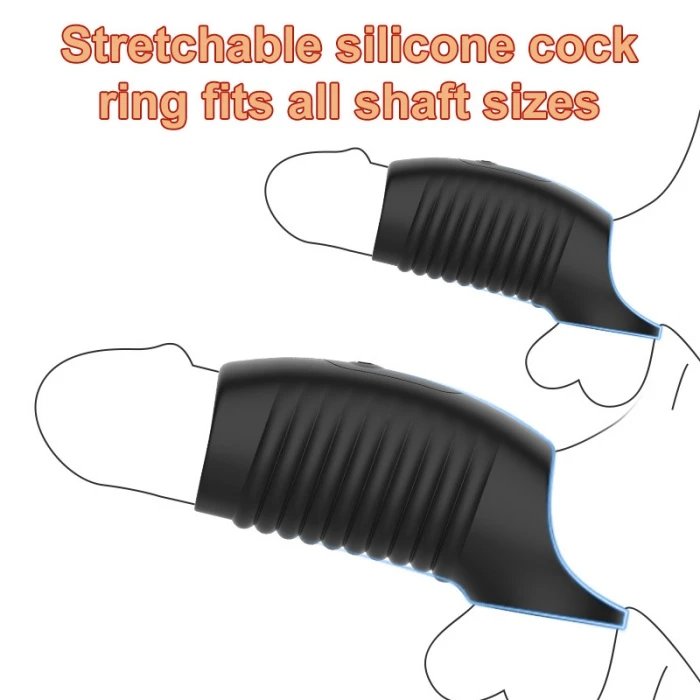 Men's Sex Toys Vibrating Silicone Penis Rings and Sleeves with Delay Time Features