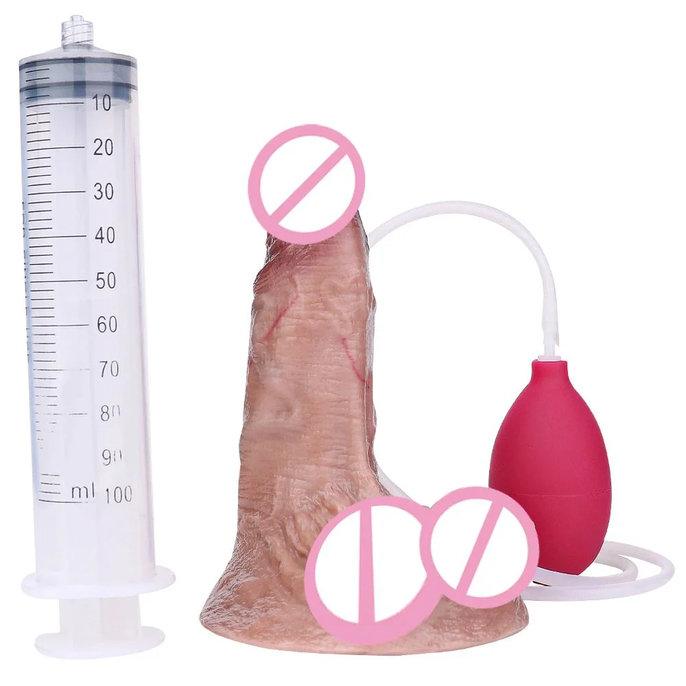 Liquid Platinum Silicone Safe Simulation Squirting Dildo for Women Sucker Dildo Experience Feel Realistic Sex Toys