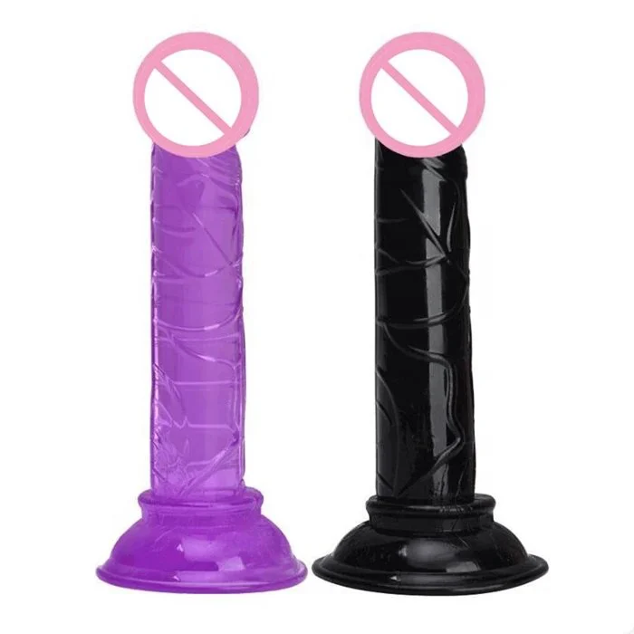 Small TPE & Silicone G-Spot Stimulation Dildo Sex Toy for Adult Women PVC Adult Product