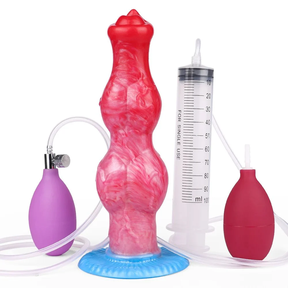 Soft Silicone Dildo Inflatable Squirting Dildo Sex Fantasy Monster Dildo Female Masturbation Adult Fun Sex Toys