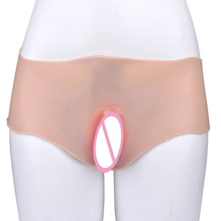 Vagina Pants Sissy Pants with Silicone Pussy Panties,Silicone Insert Vagina Panty, Strap Gay Silicone Vagina Sexy Underwear