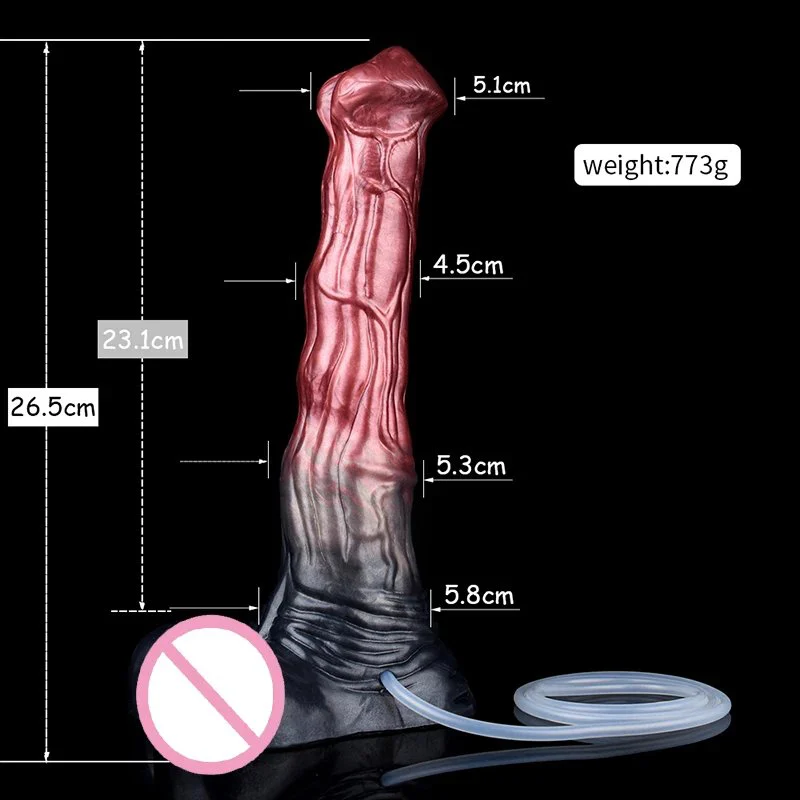 Long Anal Plug Horse Ejaculation Dildo Female alien Cock Squirting Animal Penis With Suction Cup Dildos Women Sexy Toys