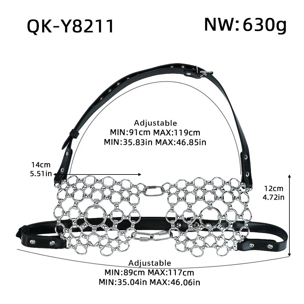 Stainless Steel Metal Breast Bra Female SM Extreme Bondage Restraint Underwear Chastity Belt Sex Toys for Women Personsal