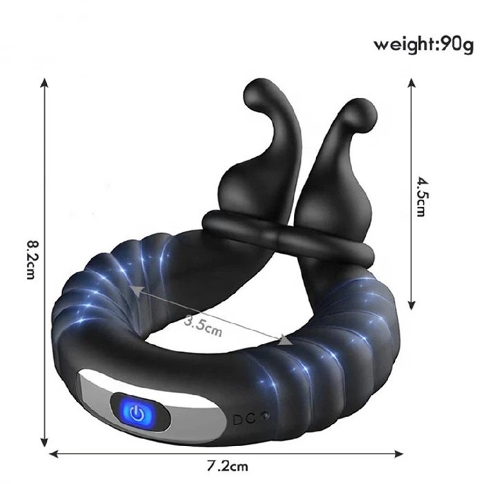 Silicone Snail Vibrating Cock Ring 10 Frequencies Sex Toys for Men Soft Penis Rings to Delay Ejaculation Adult Use
