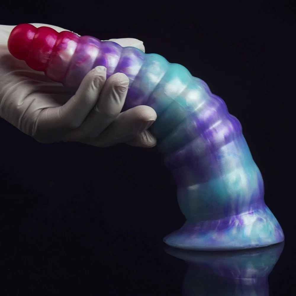 Soft Silicone Large Phallus Threaded Dildo Rear Court Anal Plug Adult Masturbation Sex Toys