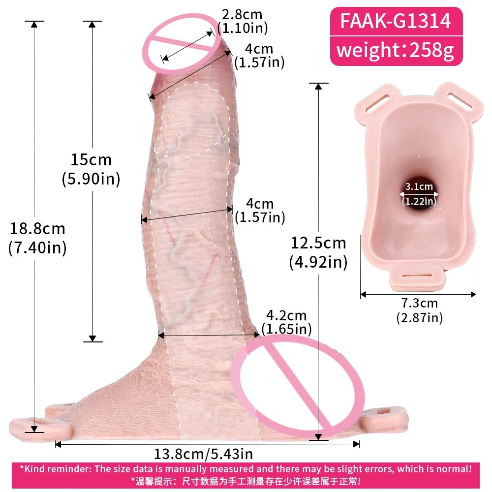 High-Realism Wearable Silicone Dildo with Strap, Life-Like Penis Extender for Men and Women