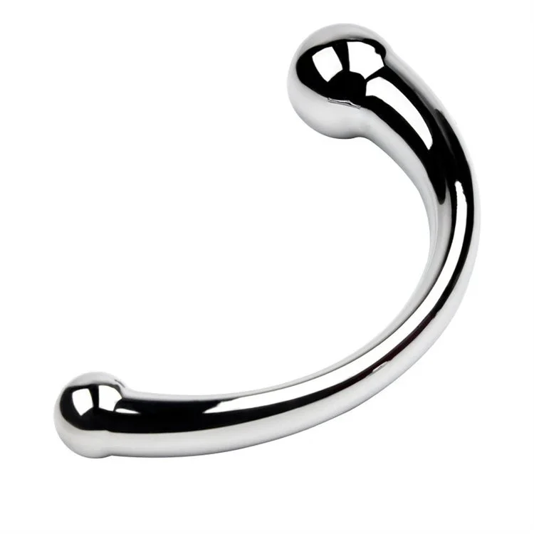 Sex Toys Metal Penis Anal Plug Dildo Stainless Steel Double Ended G Spot Wand Massage Stick