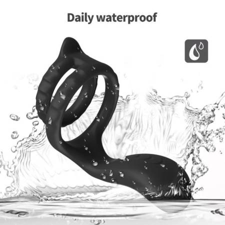 Silicone Male Cock Ring with Prostate Massage Anal Plug Sex Product for Delay Ejaculation