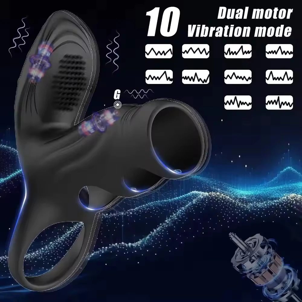 Single Ring Remote Control Dual Impact Delay Resistor Lock Thin Ring Couple Resonance Vibration Ring, Adult Fun Product