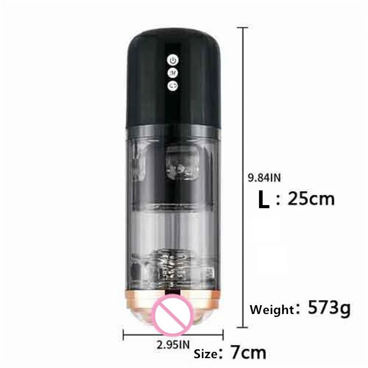 USB 10 Speed Real Vaginal Sucking Telescopic Automatic Rotation Male Masturbation Cup Sex Toys for Men
