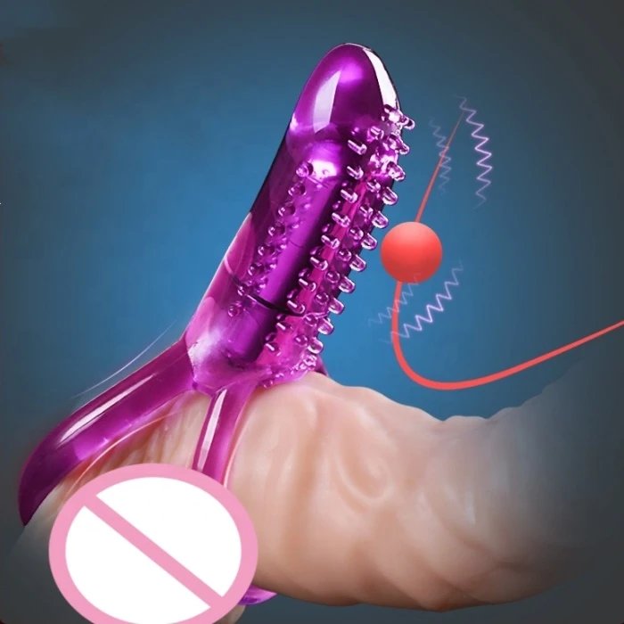 Reusable Adult TPE Penis Ring Dildo Vibrating Toy Delay Ejaculation