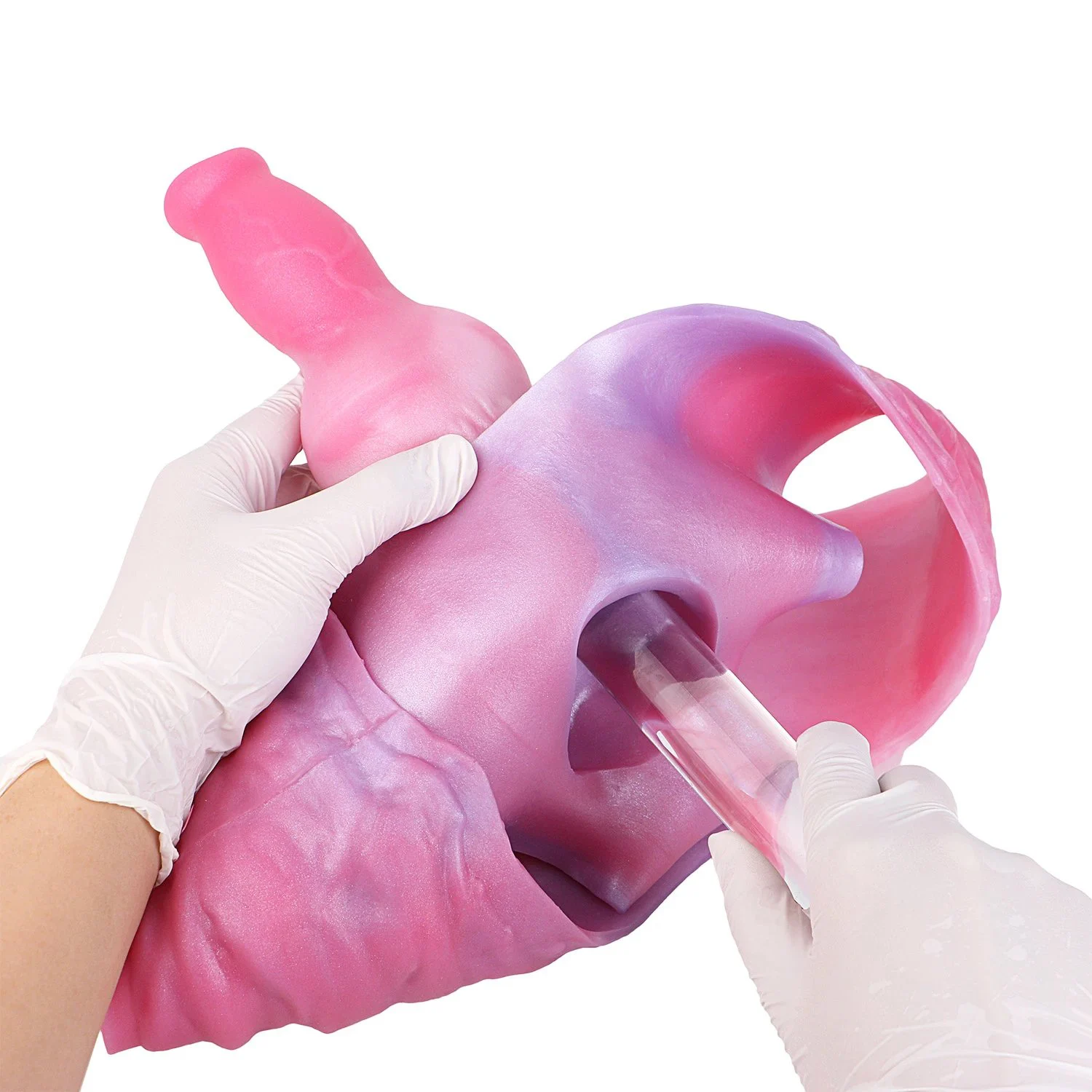 Strap-On Dildos Dog Knot Realistic Dildos Vaginal Anal G-spot Stimulation, Adjustable Waist for Men LGBT Couples Sex Toys