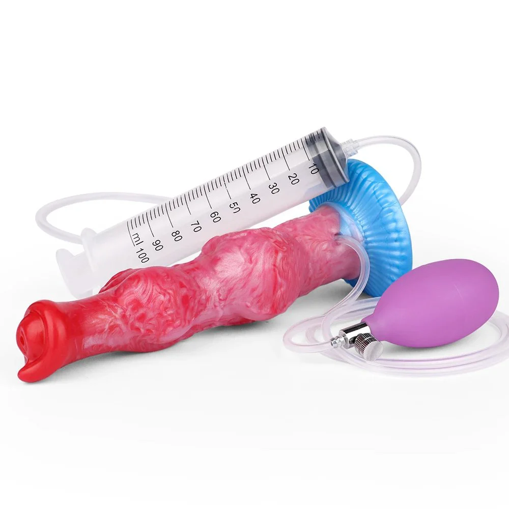 Soft Silicone Dildo Inflatable Squirting Dildo Sex Fantasy Monster Dildo Female Masturbation Adult Fun Sex Toys