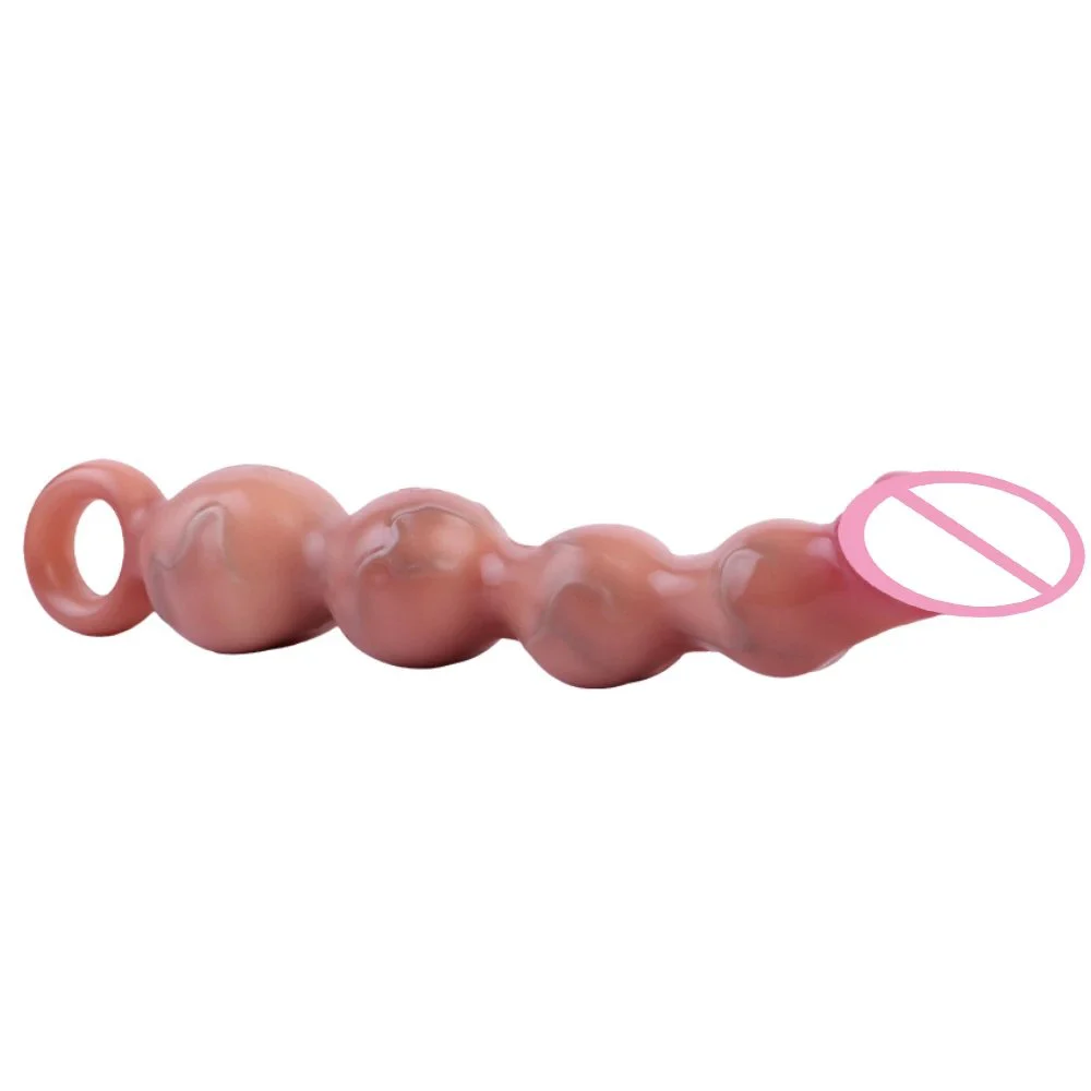 Skin-friendly Anal Beads Butt Plug Adult Sex Toy, Silicone Sex Toys Clitoris G Spot Anal Stimulator Prostate Massager for Couple
