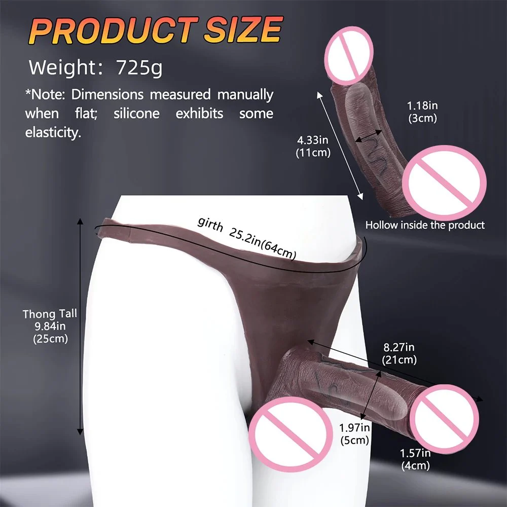 Triangle Soft Silicone Penis Pants for Men Realistic Wearable Dildo Underwear, Sexy Fitted Male Enhancement