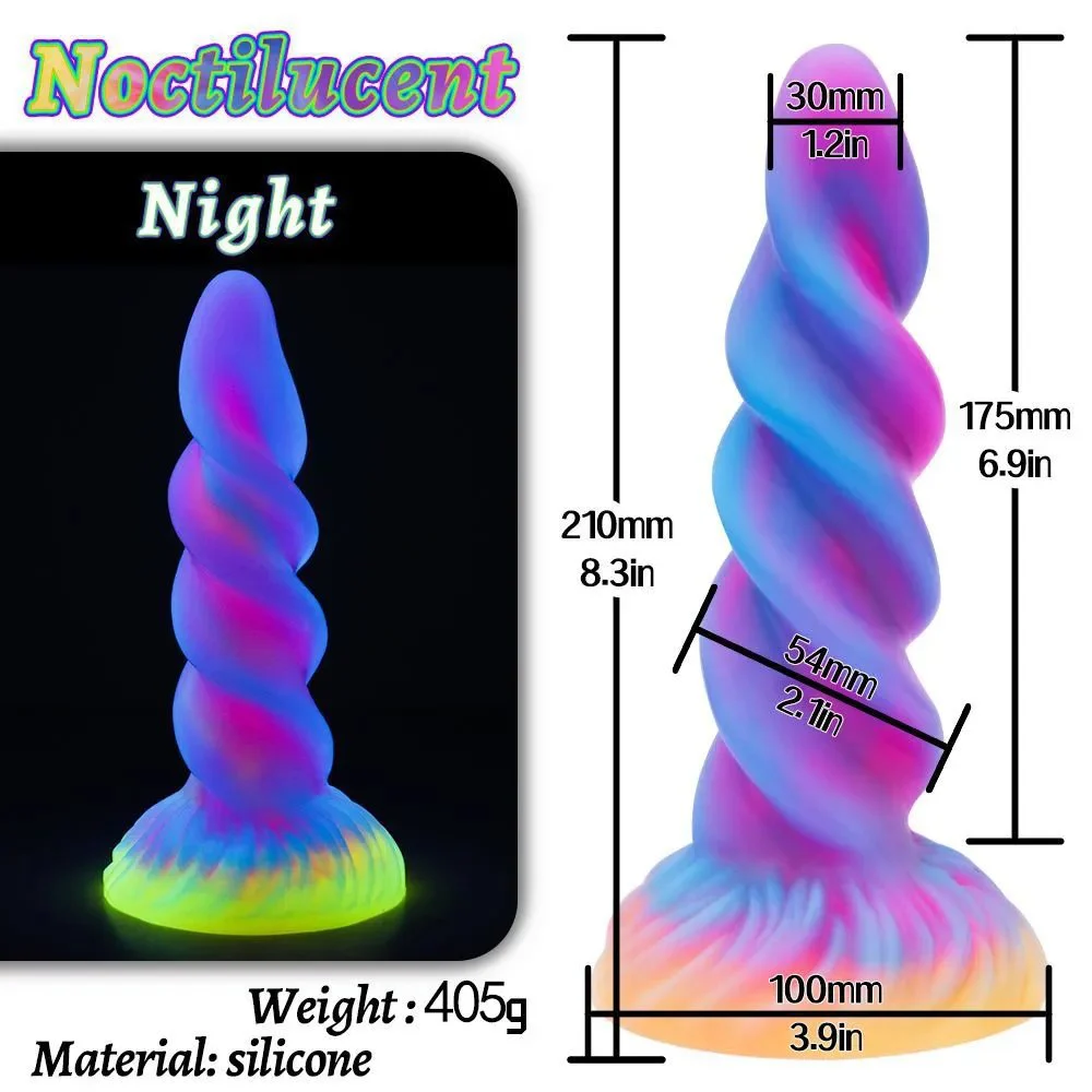 Luminous Silicone Anal Plug Male Gay Prostate Massager Huge Big Dildo Butt Plug Sex Toys for Women