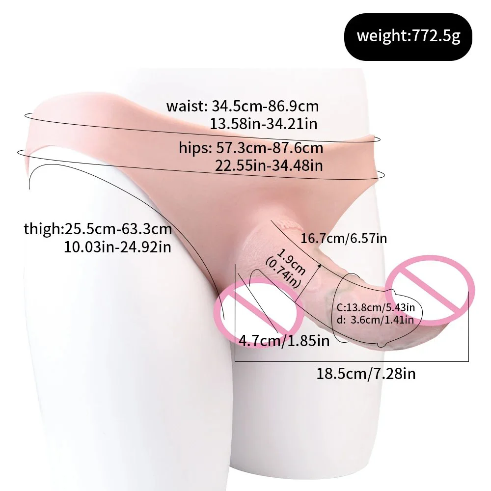 Wearable Penis Sleeve Silicone Strap on Dildo Pants With Hollow Dildo Male Masturbator Sex Toys for Men Delay Ejaculation