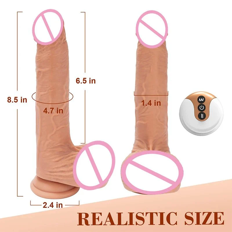 Silicone Lifelike Dildo G Spot Clitoral Anal Stimulation Remote Control Automatic Thrusting Vibrating Realistic Dildo for Women