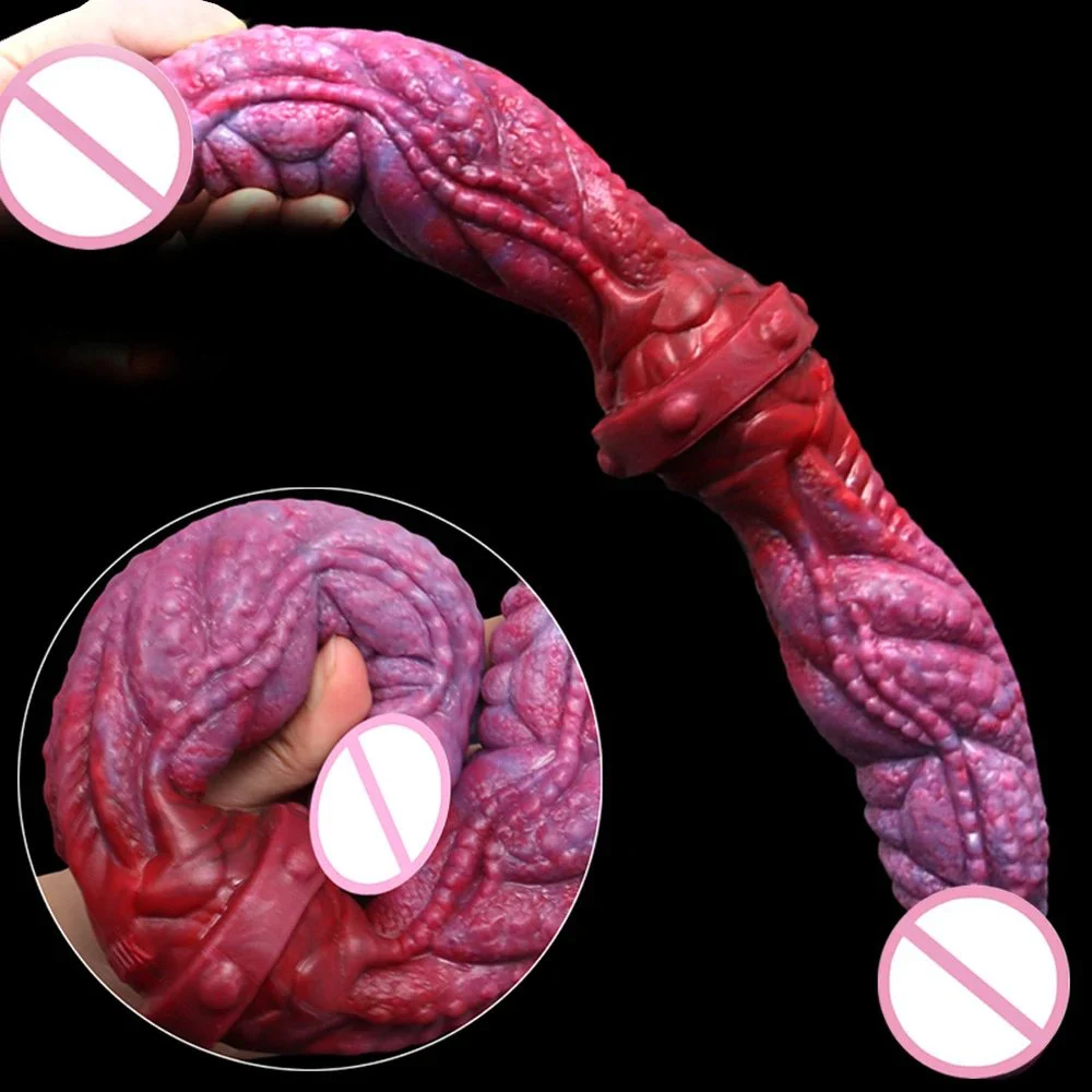 New Style Sex Toy Double Dildo Soft Silicone Flexible Monster Big Double Ended Dildo for Gay Men Lesbian Women