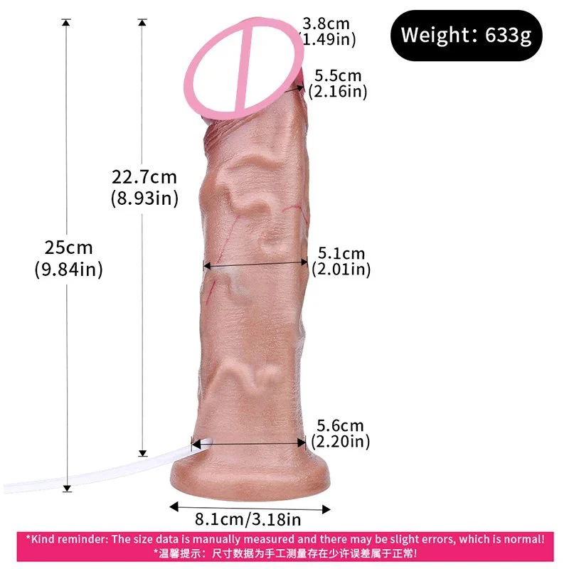 Simulated Suction Cup Dildo Experience Realistic Medical Grade Silicone Material Spray Dildo for Lesbians
