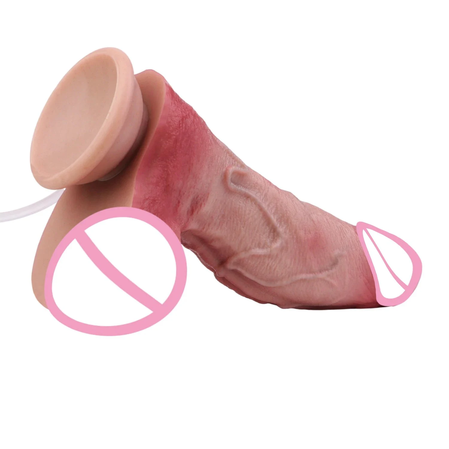 Silicone-Safe Suction Cup Realistic Male Sex Toy with Lifelike Female Masturbator Experience and Squirting Function