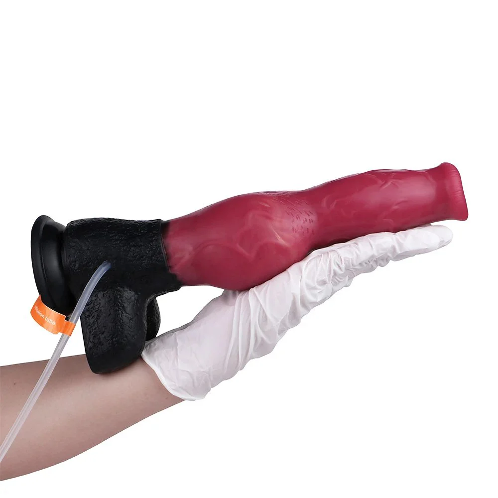 Squirt Dildo Fantasy Wolf Dog Dildo Inflatable Soft Silicone Female Masturbator Adult Fun Sex Toys