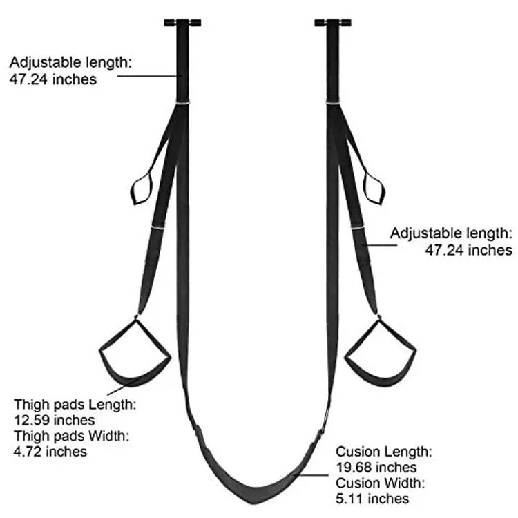 Straps Neck Wrist Thigh Sex Sling Ankle Kits Bondage Adult Sex Toys with Adjustable Kinky Bed Restraints Set Toys for Couples