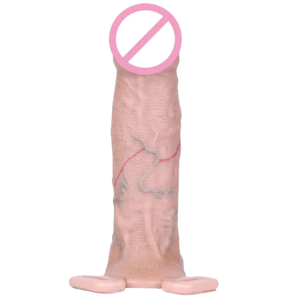 Realistic Soft Strap-On Penis Extender Dildo for Transgender and Couple Play, Silicone Wearable Dildo