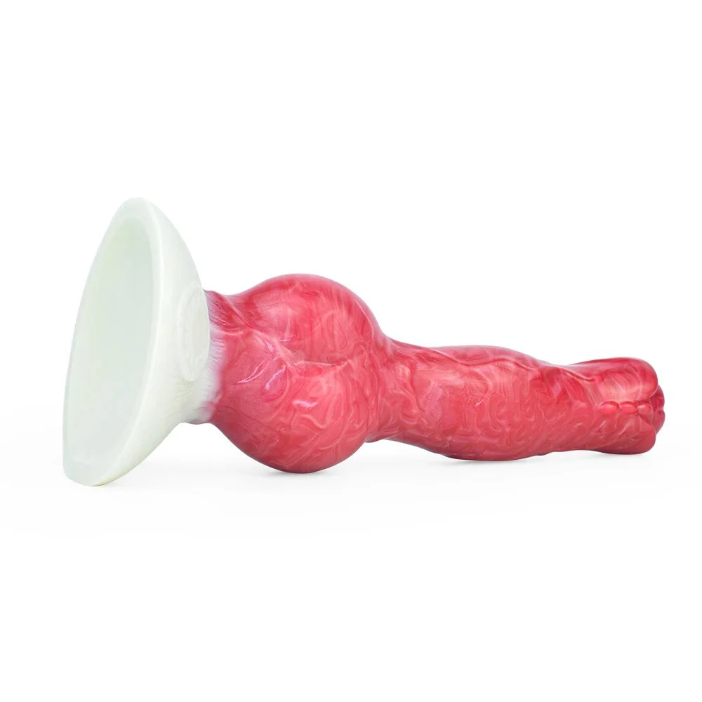 Soft Silicone Dildo Animal Dog Knot Cock Penis Rubber Realistic Dildos with Suction Cup for Women