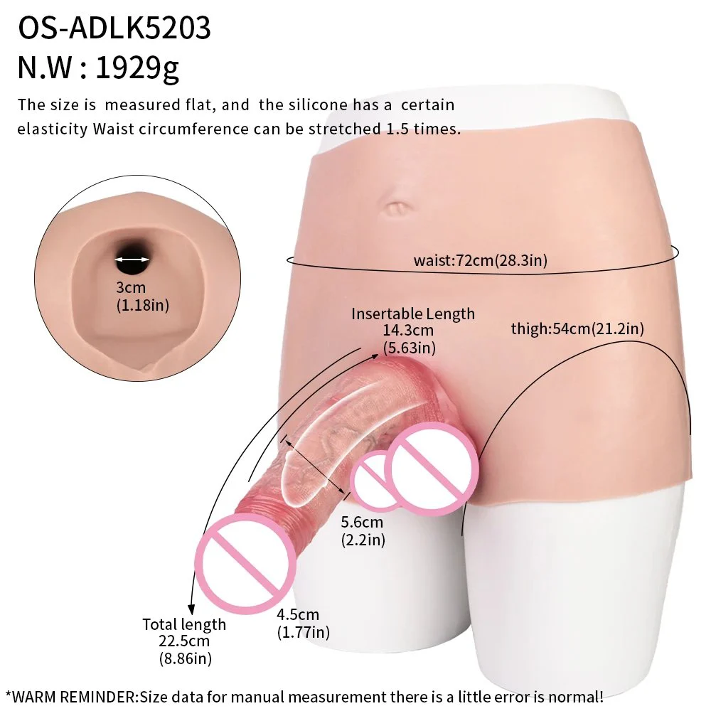 Realistic Hollow Strap on Dildo Pants Men Reusable Condom Stretchy Panties Strap on Men Enhance Girth Sleeve Adult Sex Toy