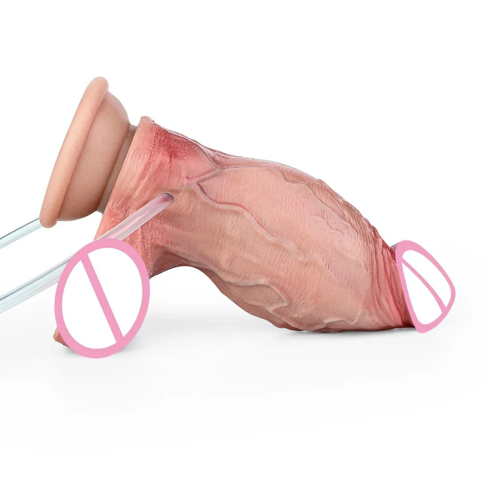 Squirting Dildo Inflatable Ejaculation Dildo Silicone Artificial Penis Massage Vagina Simulation Sex Dildo