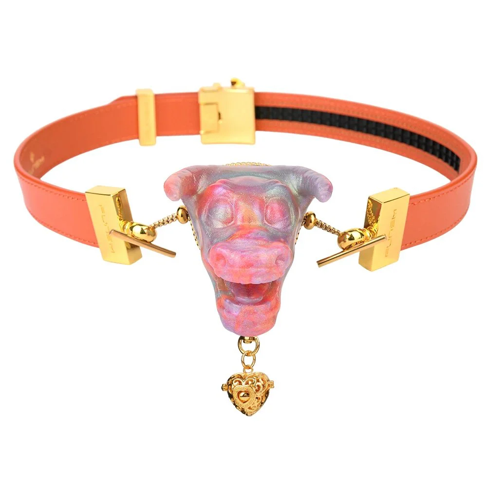 Uniquely Designed Bondage-shaped Gag, Neon-colored Premium Adult Sex Toy, Silicone Safety Gag for Restraining the Mouth