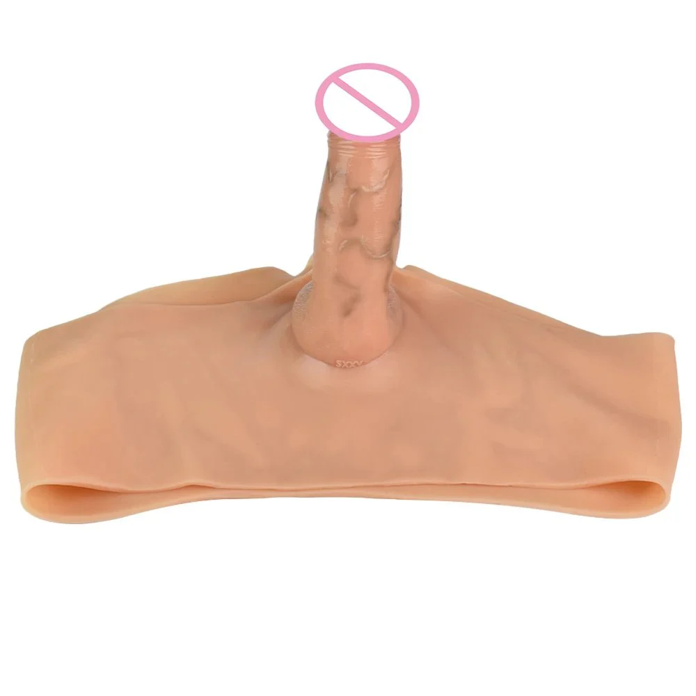 Realistic Wearable Solid Dildo Pants G-Spot Stimulator Lifelike One-Piece Penis Silicone Solid Pants Sex Toys for Lesbian