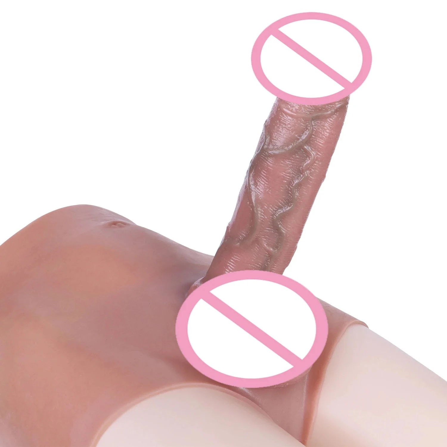Sex Toy High Waist Penis Sleeves Pantslonger and Bolder Realistic Hollow Dildo Werable Pants for Man and Woman