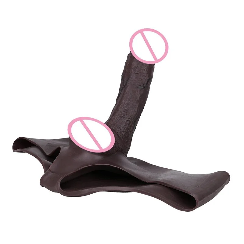 Silicone Huge Hollow Dildo Pants for Men Strapon Realistic Penis Sleeve Dick Extender Underwear for Men Delay Ejaculation