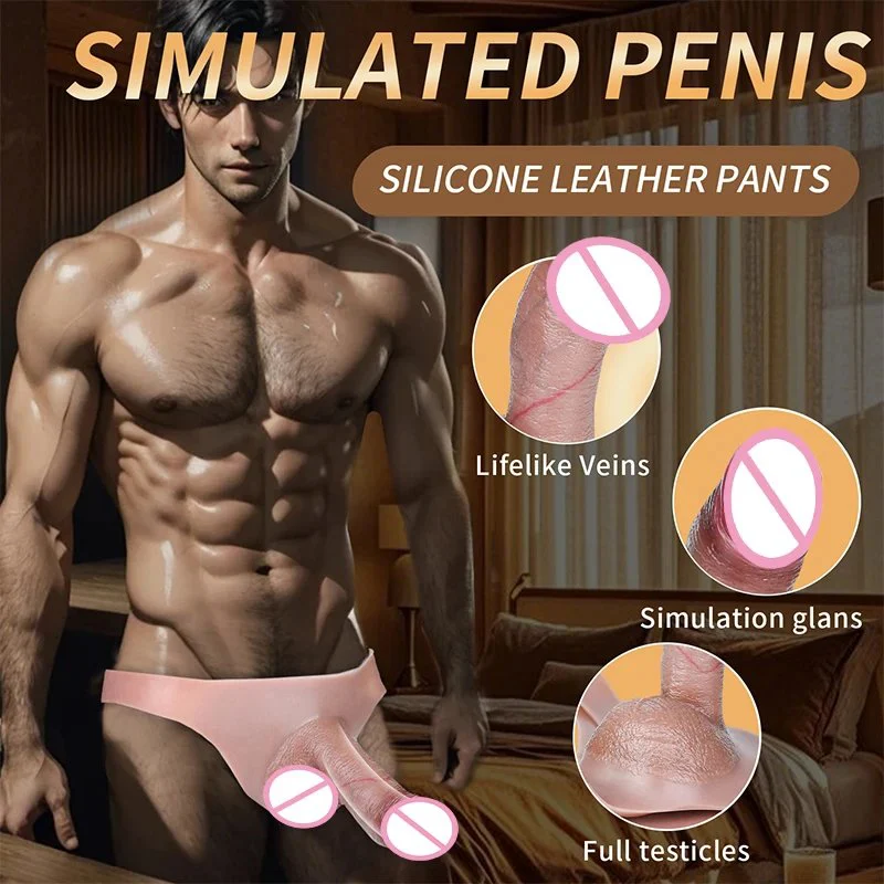 Silicone Strap on Dildo Penis Sleeve Wearable Hollow Realistic Dildo Sex Toys for Men Dick Enlargement Male Masturbator