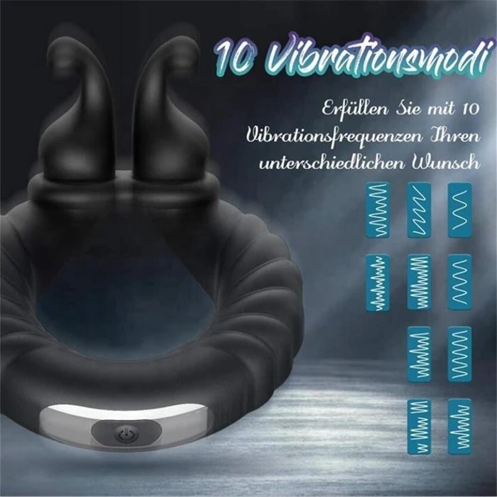 Silicone Snail Vibrating Cock Ring 10 Frequencies Sex Toys for Men Soft Penis Rings to Delay Ejaculation Adult Use