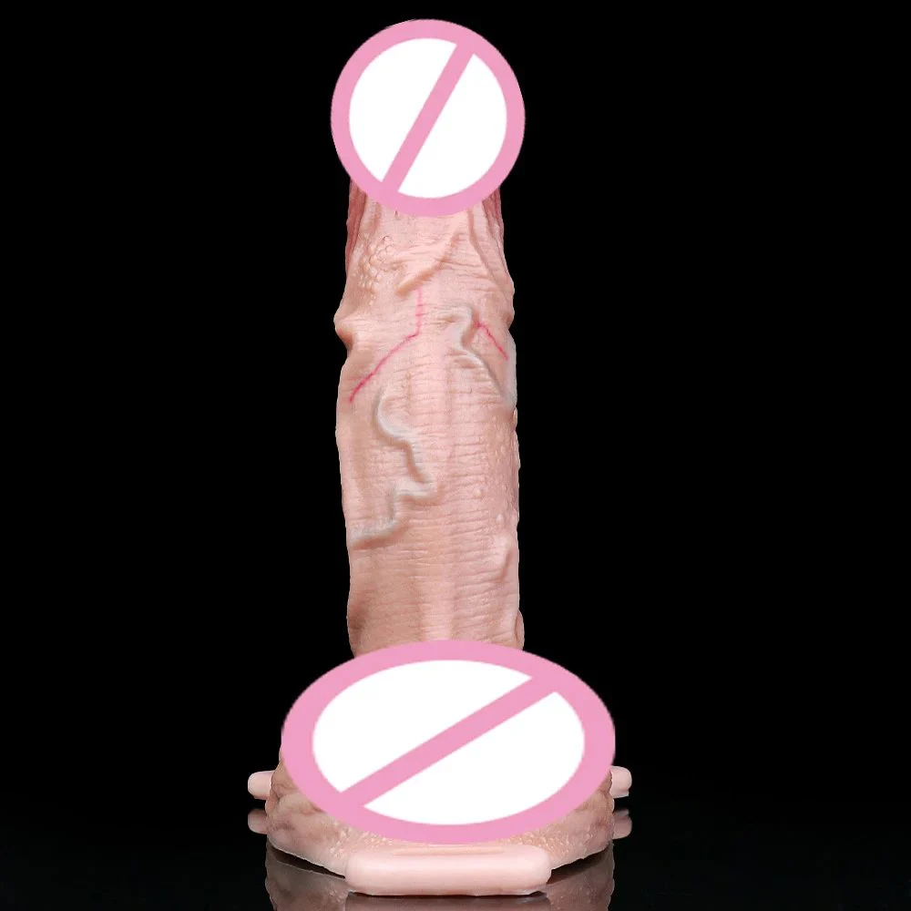 Realistic Suction Cup Dildo for Men Women Lifelike Soft Silicone Penis with Veins Texture