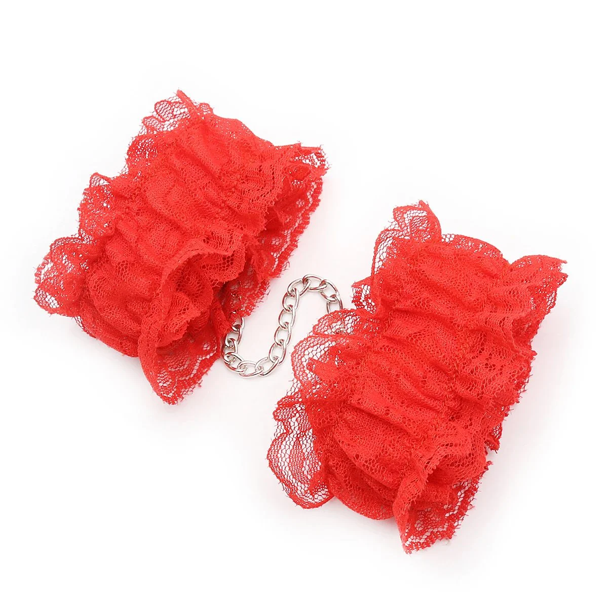 Lace Handcuffs Legcuffs Lace Shackle Chain Red and Black Binding Toy Couple Flirtation Feminine Products
