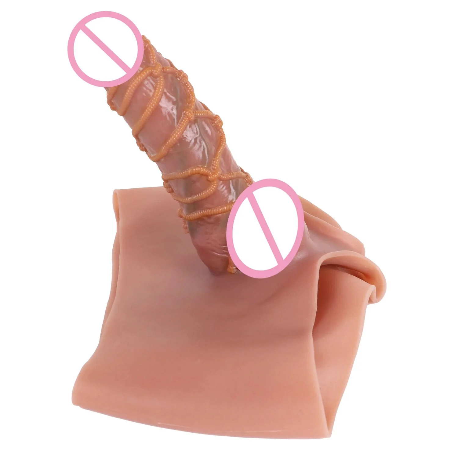 Sexy Male Penis Panties with Distinctive Rope Design Hollow Strap-on Dildo for Male Sex Game