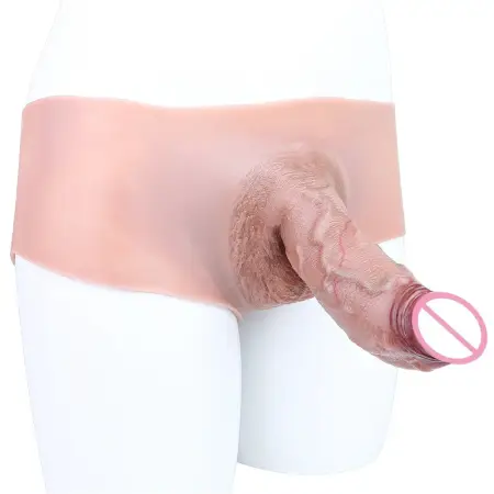 Hollow Strap on Dildo Realistic Big Penis Soft Silicone Pants Sex Dildo Lesbian Wearable Gay Adult Sex Toys
